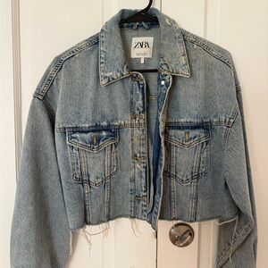 Zara Cropped Denim Jacket